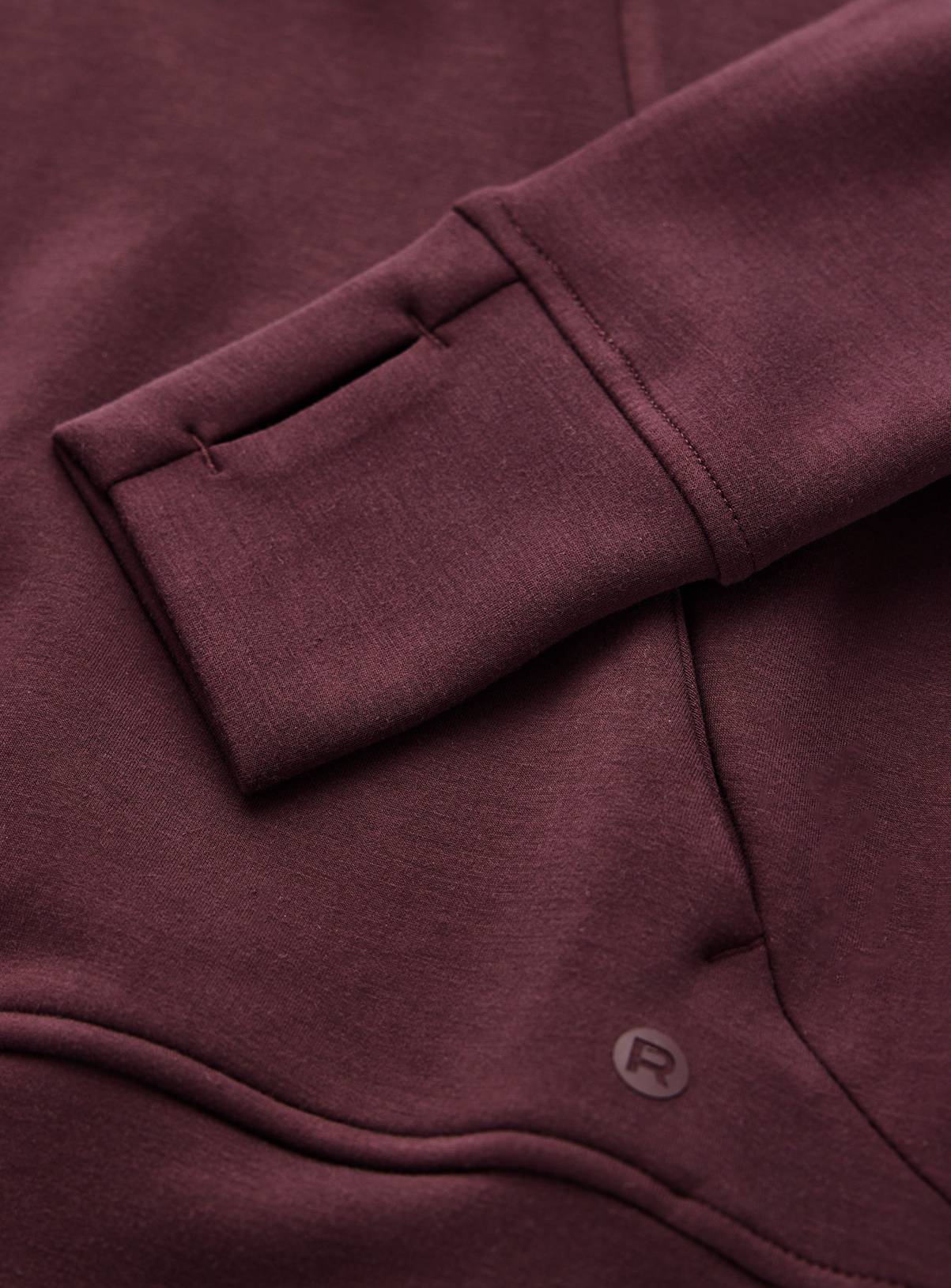 REAKTIV Dark Red Scuba Longline Hoodie XXL - Image 6